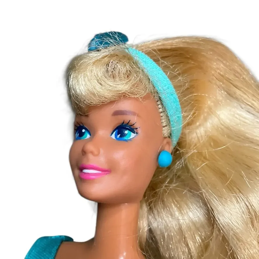 Mattel Barbie Teal Jumpsuit Barbie Doll EUC